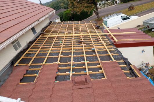 Toiture lattage sur rénovation
