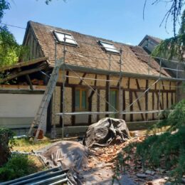 Toiture maison colombage à rénover
