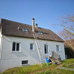 Toiture à Cezy pleine de mousse